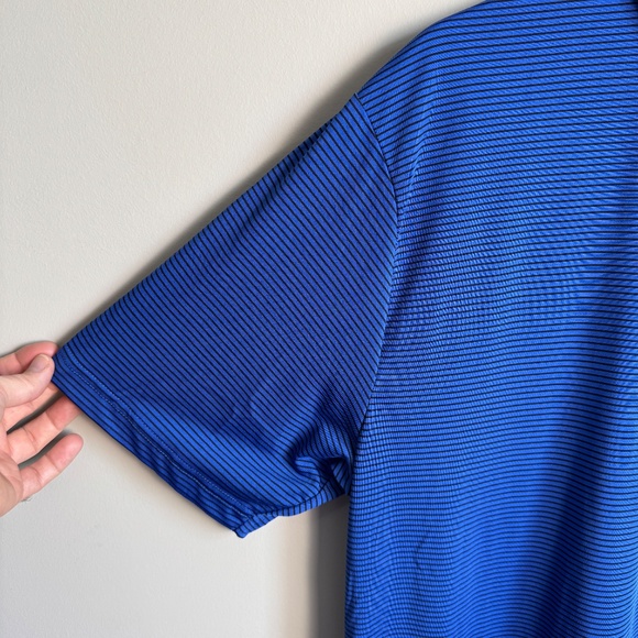 PGA Tour Men's Short Sleeve Striped Golf Polo Shirt Blue Size X-Large Outdoors - Picture 3 of 13